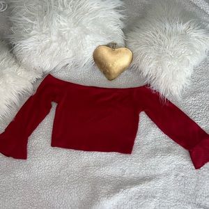 Red crop top (s)